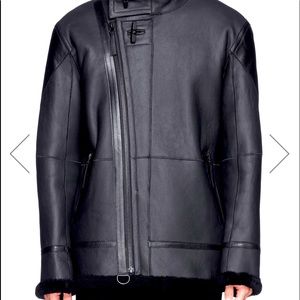 HELMUT LANG shearling leather jacket. 100% Auth